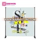 Dia. 38mm adjustable pole aluminum fabric tension telescopic banner stand for exhibition